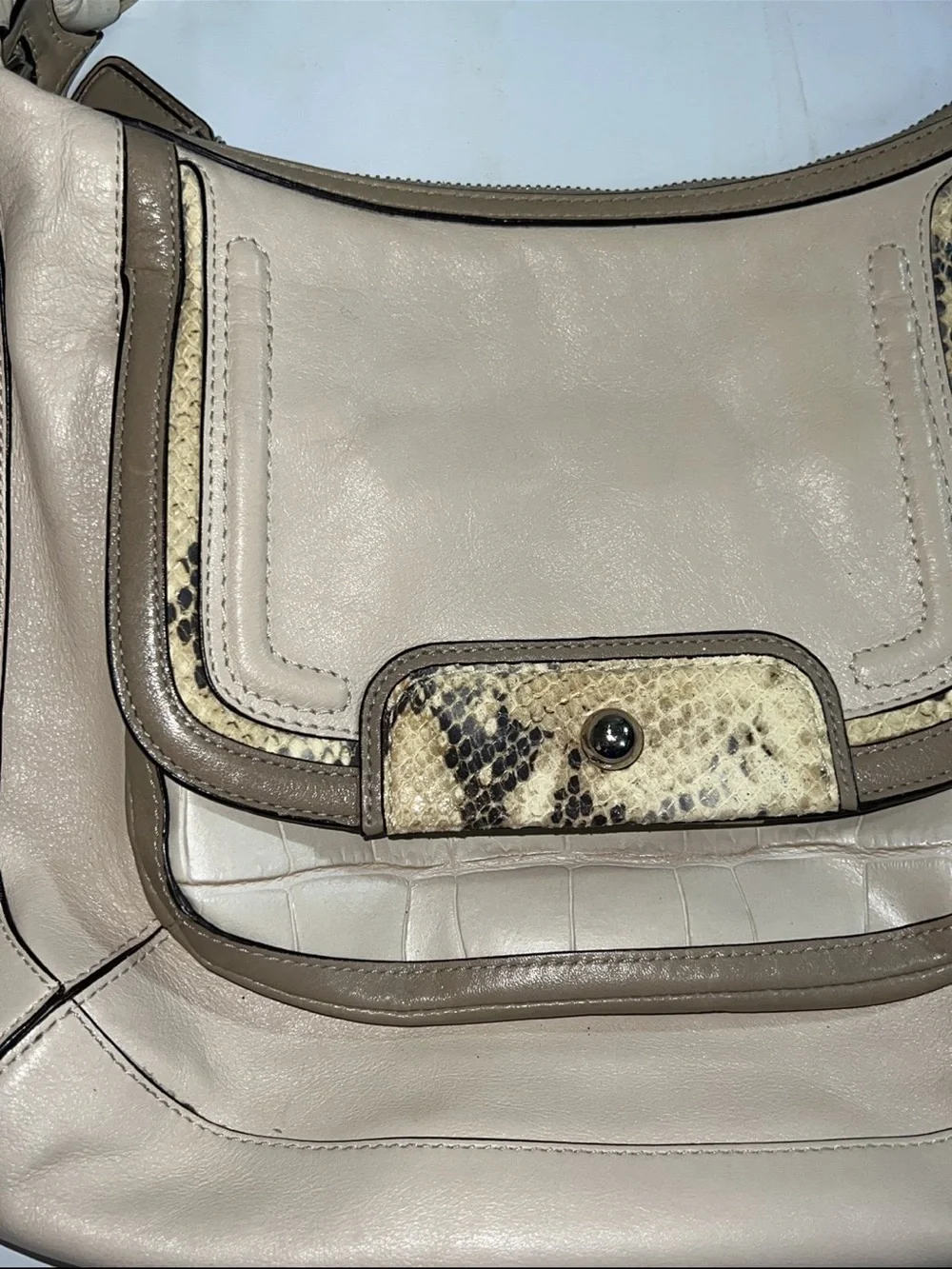 Coach Kristin Leather Spectator Hobo Handbag